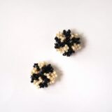 【受注生産商品】（金属アレルギー対応）ニュアンス柄　ビーズの大粒ピアス、イヤリング･ナビイメージ-0