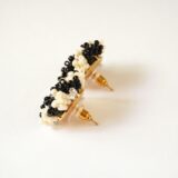 【受注生産商品】（金属アレルギー対応）ニュアンス柄　ビーズの大粒ピアス、イヤリング･ナビイメージ-2