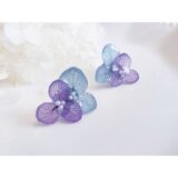  ラベンダーとブルーの紫陽花　ピアス ･ナビイメージ-0
