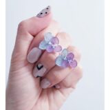  ラベンダーとブルーの紫陽花　ピアス ･ナビイメージ-2