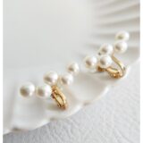 【受注生産】zigzag　淡水パール　イヤリング･ナビイメージ-0