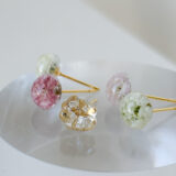 【受注生産商品】選べる5粒セット サージカルステンレスピアス 花 ピンク ホワイト オフィス 小ぶり 小粒･ナビイメージ-5