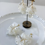 【受注生産商品】フリル花びらドレス サージカルステンレスピアス 大ぶり・ナビイメージ-2